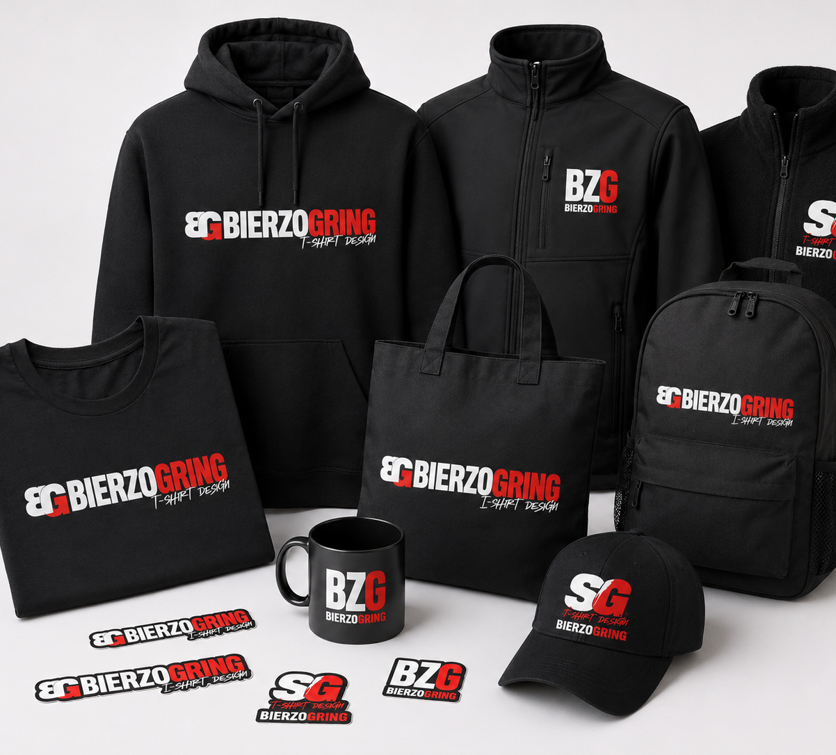 Equipo profesional como imagen de trabajos y servicios de personalización textil de Bierzogring