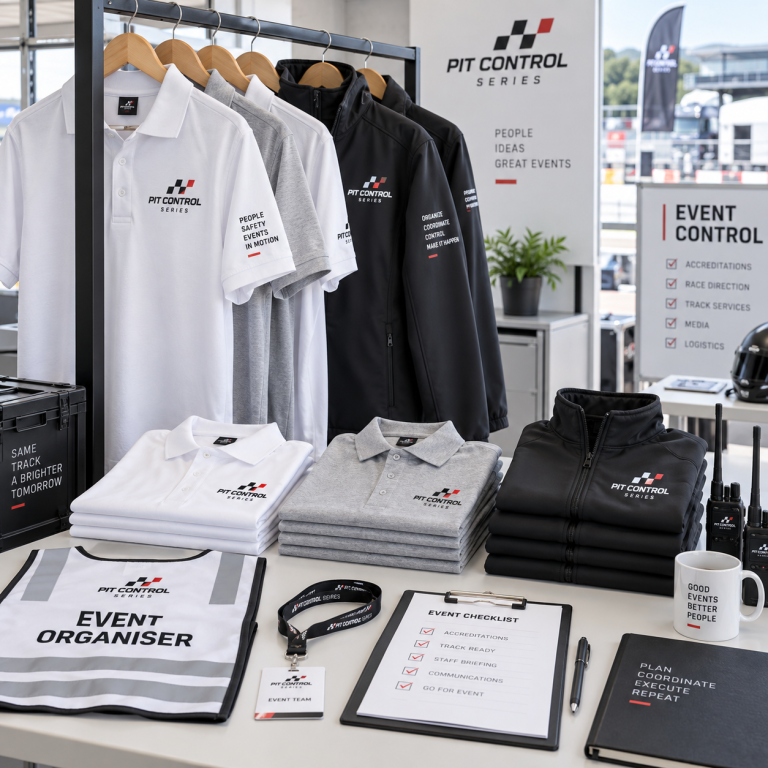 Ropa para organización de eventos del motor Ropa personalizada para equipos de organización de concentraciones y eventos del motor