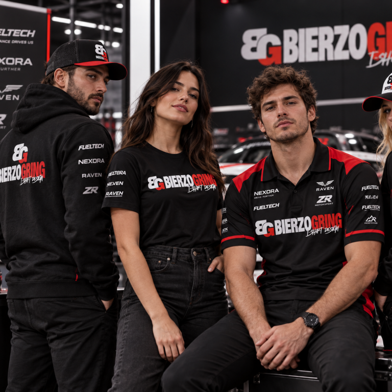 Ropa para patrocinadores Bierzogring Motor Prendas personalizadas con integración de patrocinadores para equipos y eventos del motor